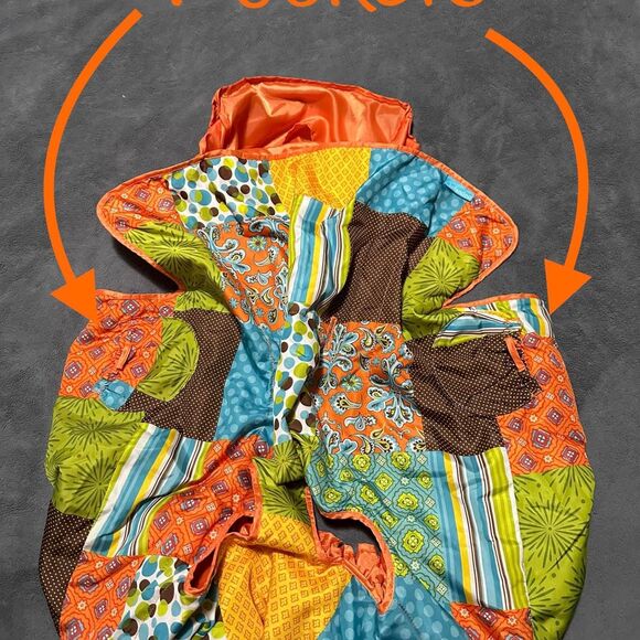 Infantino 2-in-1 Shopping Cart Cover-Orange/Multi - Picture 4 of 6